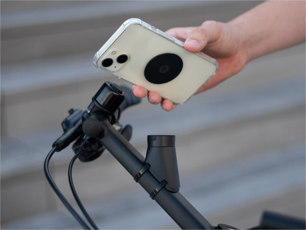 Supporto per telefono bici Moustache con piastra metallica