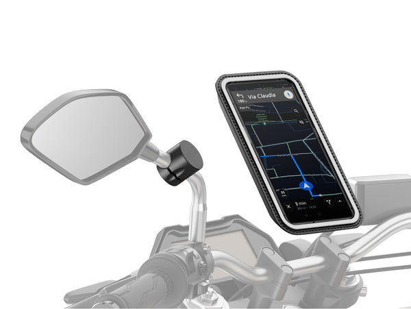 Supporto telefono specchietto retrovisore moto