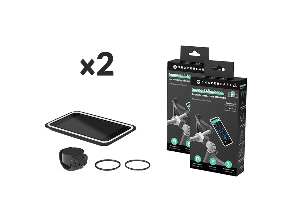 Pack 2 supporti per telefono bici